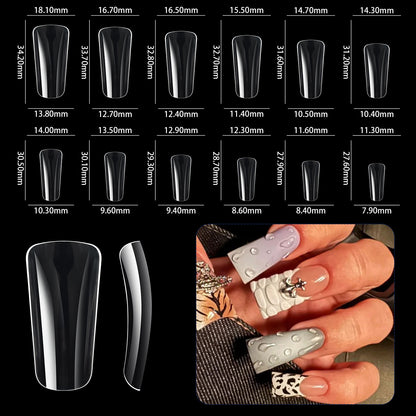 Mat nail tips duck shape 504 pcs/box