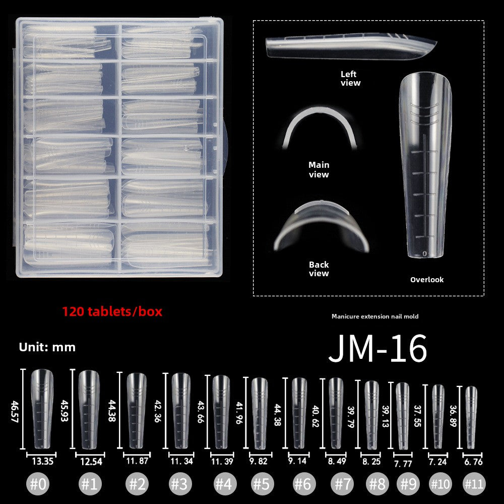 120PCS Nail Dual Forms 15 Size Extension Acrylic Nail Molds Sets