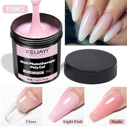 XEIJAYI 18 Colors Large Capacity Nail Phototherapy Poly Gel 150g