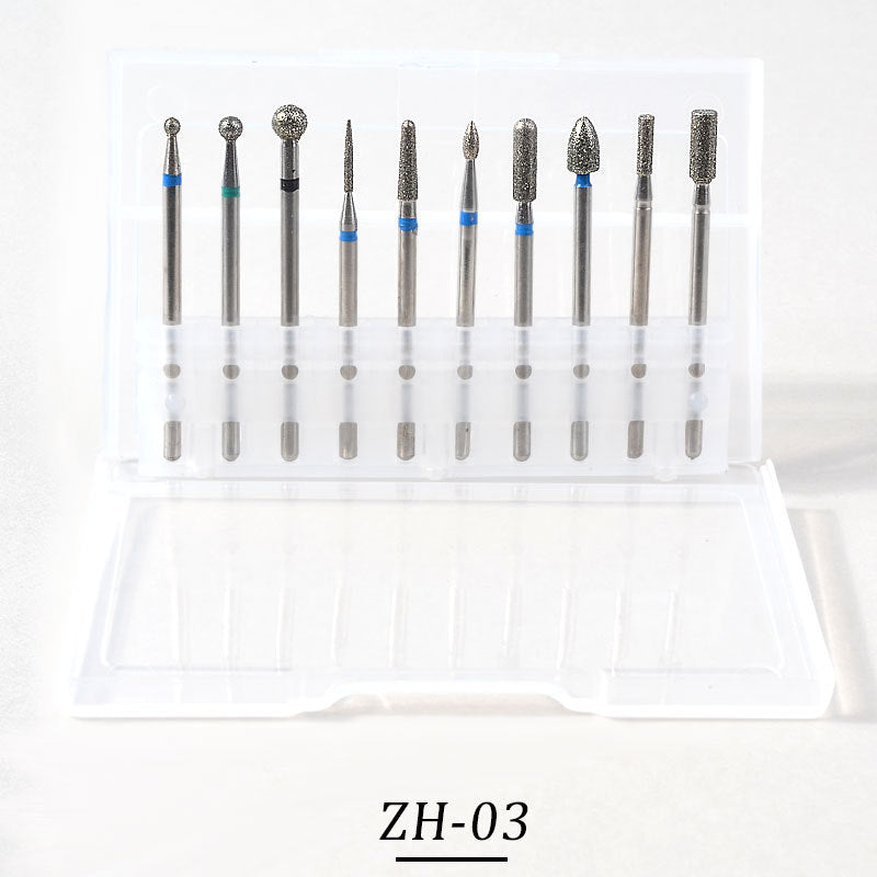 Nail Drill Bits Complete Set 10pcs