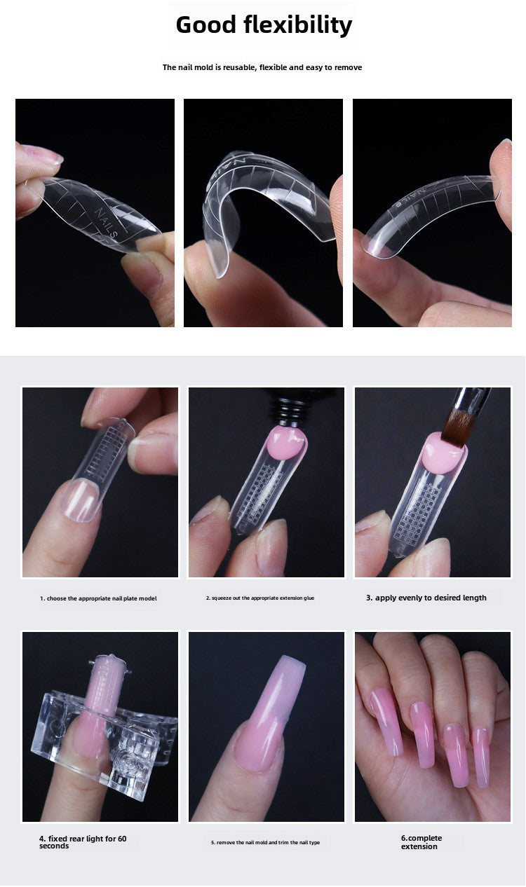 120PCS Nail Dual Forms 15 Size Extension Acrylic Nail Molds Sets