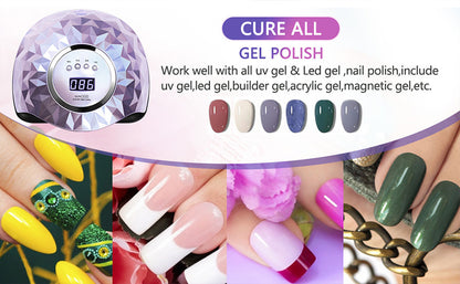 Powerful 60 LEDs LED Nail Lamp with LCD Display And 4 Timers Setting