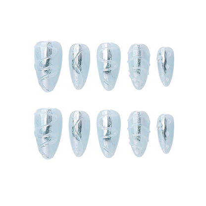 Almonds-Medium Nail-3D Art (10pcs) OMZXX044