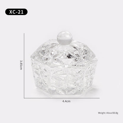 Multi-shaped Nail Art Acrylic Liquid Power Dappen Dish with Lid