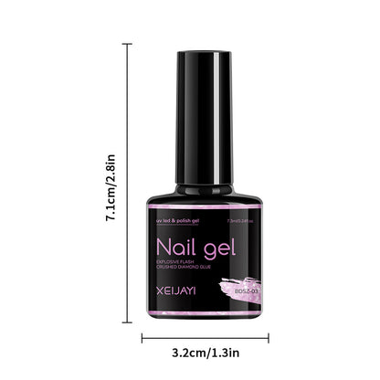 XEIJAYI Giltter Diamond Nail Gel Polish Of 9 Colors Set Soak Off UV Gel Polish 7.3ml/pcs