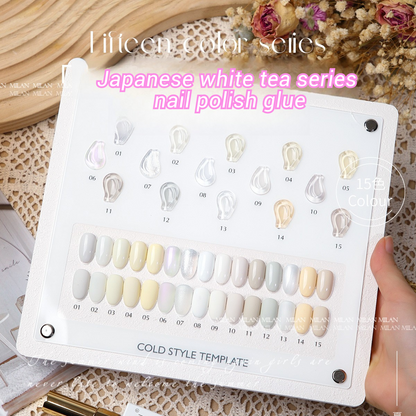MILAN 15 Colors White Gel Nail Polish Kit 15ml/pcs (with Display Board)