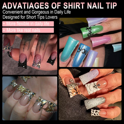 Mat nail tips duck shape 504 pcs/box