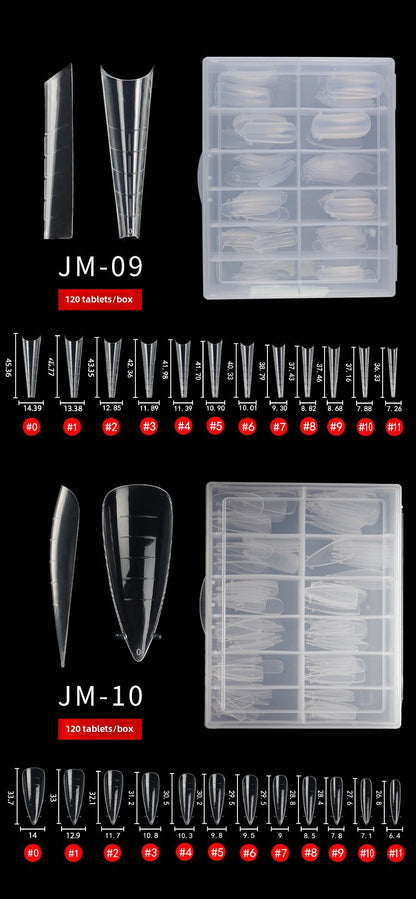 120PCS Nail Dual Forms 15 Size Extension Acrylic Nail Molds Sets