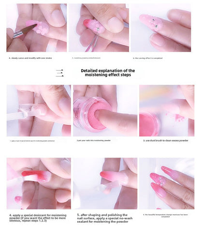 12 Colors Temperature Change Dipping Powder 8g/pcs