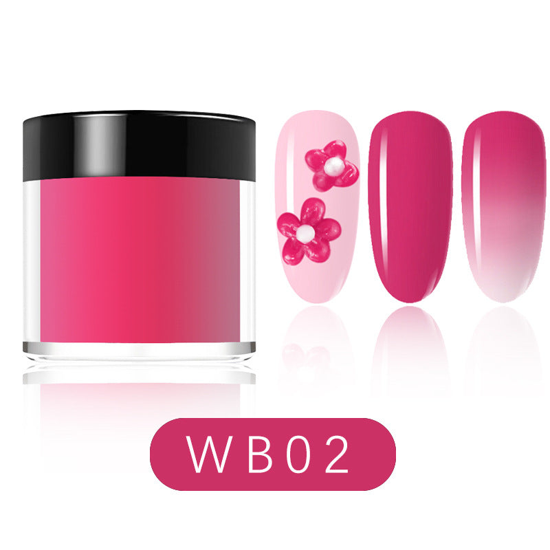 12 Colors Temperature Change Dipping Powder 8g/pcs