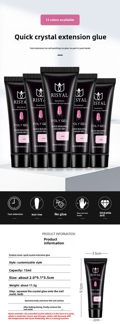 RISYAL Poly Gel 12 Colors 15ml/pcs