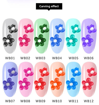 12 Colors Temperature Change Dipping Powder 8g/pcs