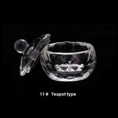 Multi-shaped Nail Art Acrylic Liquid Power Dappen Dish with Lid
