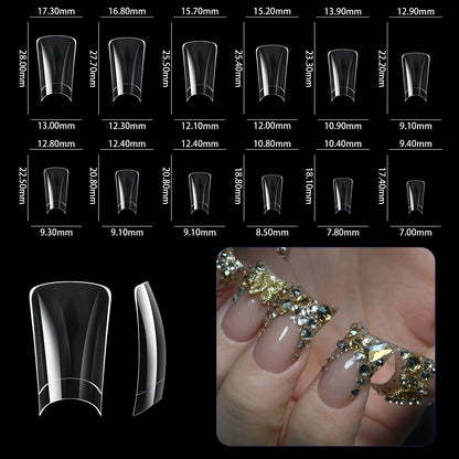 Mat nail tips duck shape 504 pcs/box