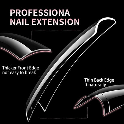Mat nail tips duck shape 504 pcs/box