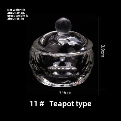 Multi-shaped Nail Art Acrylic Liquid Power Dappen Dish with Lid