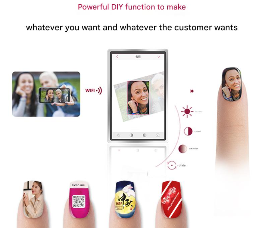 O2Nails FullMate X12.5 Nail Printer Nail Art Gel Nail Decoration