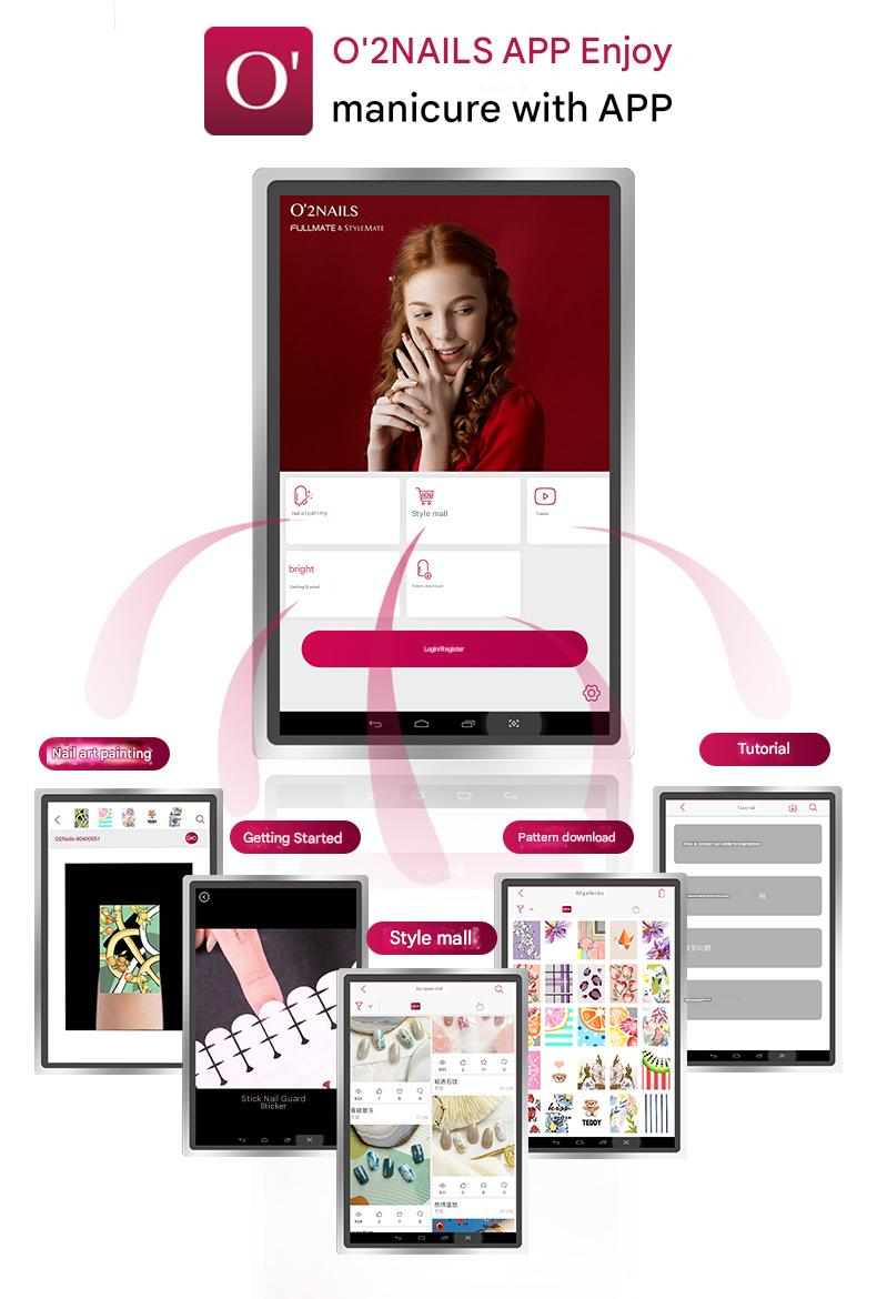 O2Nails FullMate X12.5 Nail Printer Nail Art Gel Nail Decoration