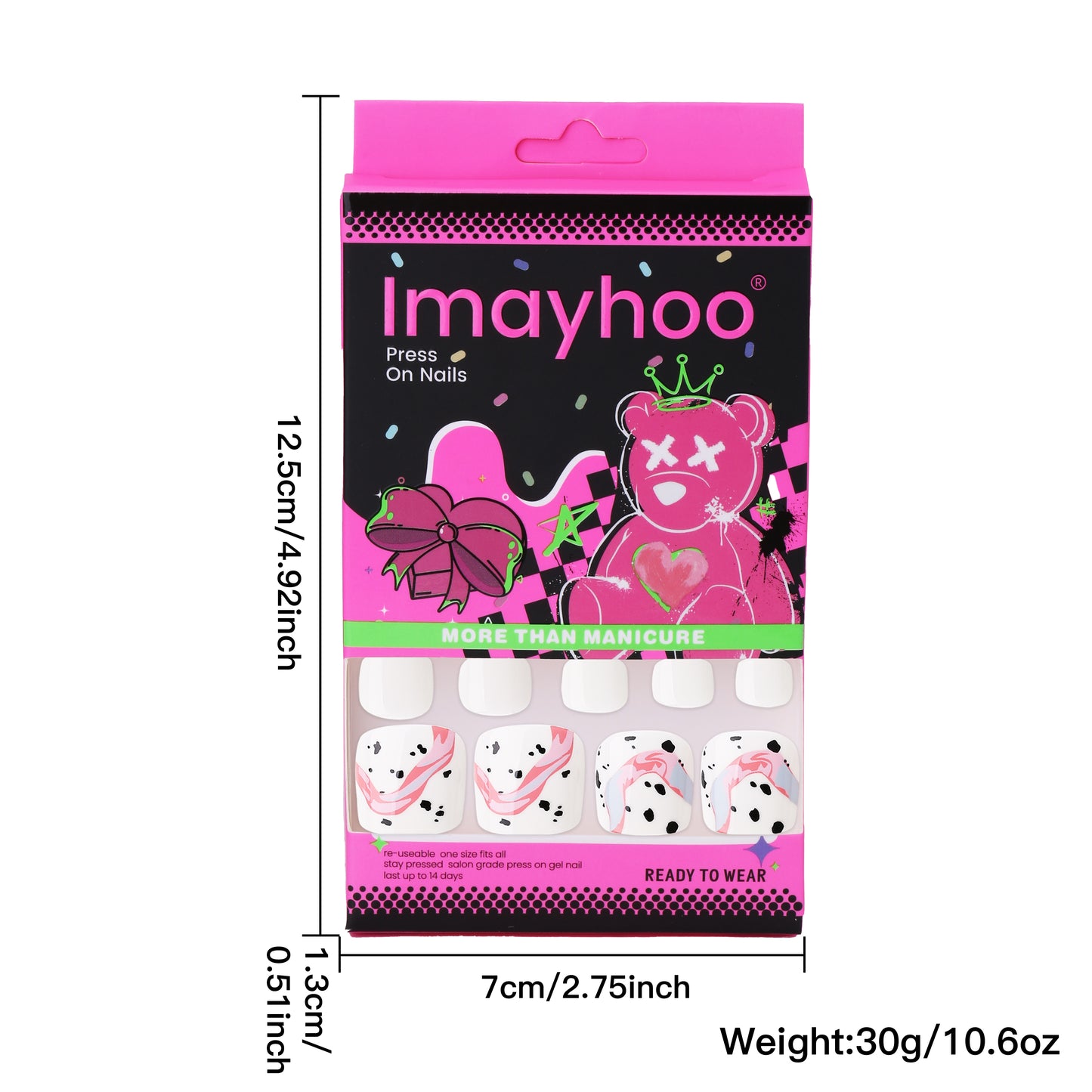 Toe nail-White        (24pcs)   IMHT0011