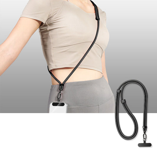 ADJUSTABLE PHONE LANYARD WITH STAINLESS STEEL PATCH