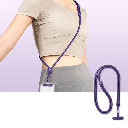 ADJUSTABLE PHONE LANYARD WITH STAINLESS STEEL PATCH