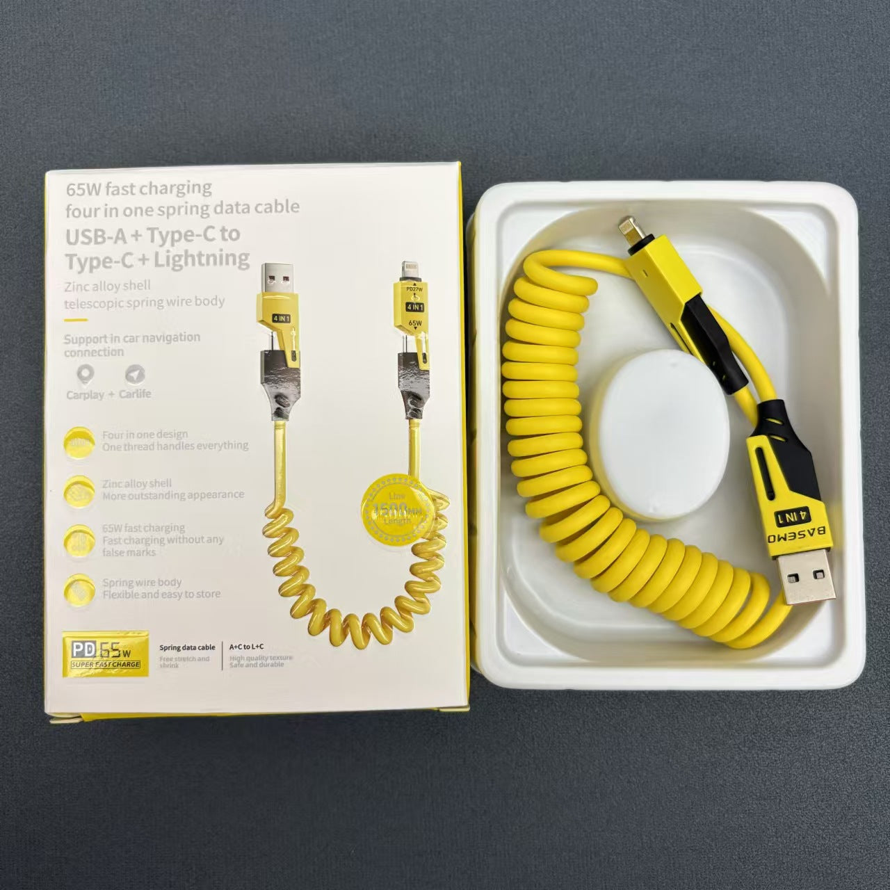 USB TYPE-C 4 IN 1 CABLE 1.5M 65W