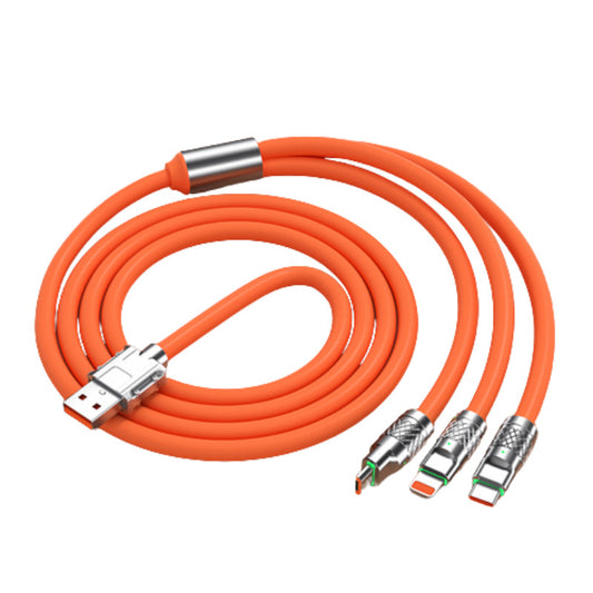 CABLE 3 IN 1 120W/1.2m (TYPE-C,IP,MICRO USB)