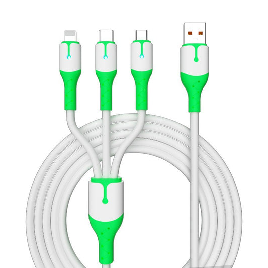 CABLE 3 IN 1 120W/1.2m (TYPE-C,IP,MICRO USB)