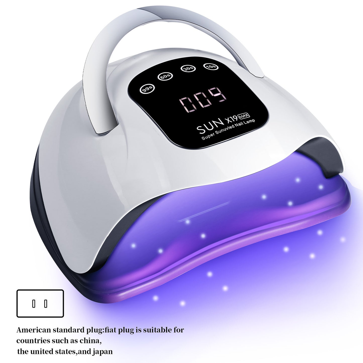 New X19Max Nail Lamp with High Power 320W Nail Dryer for Quick Drying Nail Polish and Gel Polish LED Phototherapy Machine