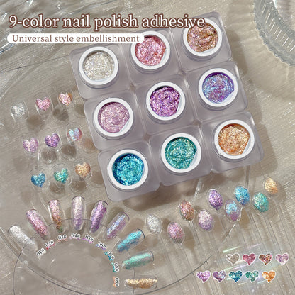 Glitter Ombre Painting Gel Polish Kit (9Colors)