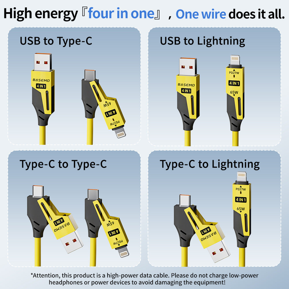 USB TYPE-C 4 IN 1 CABLE 1.5M 65W