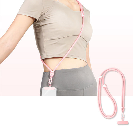 ADJUSTABLE PHONE LANYARD WITH STAINLESS STEEL PATCH