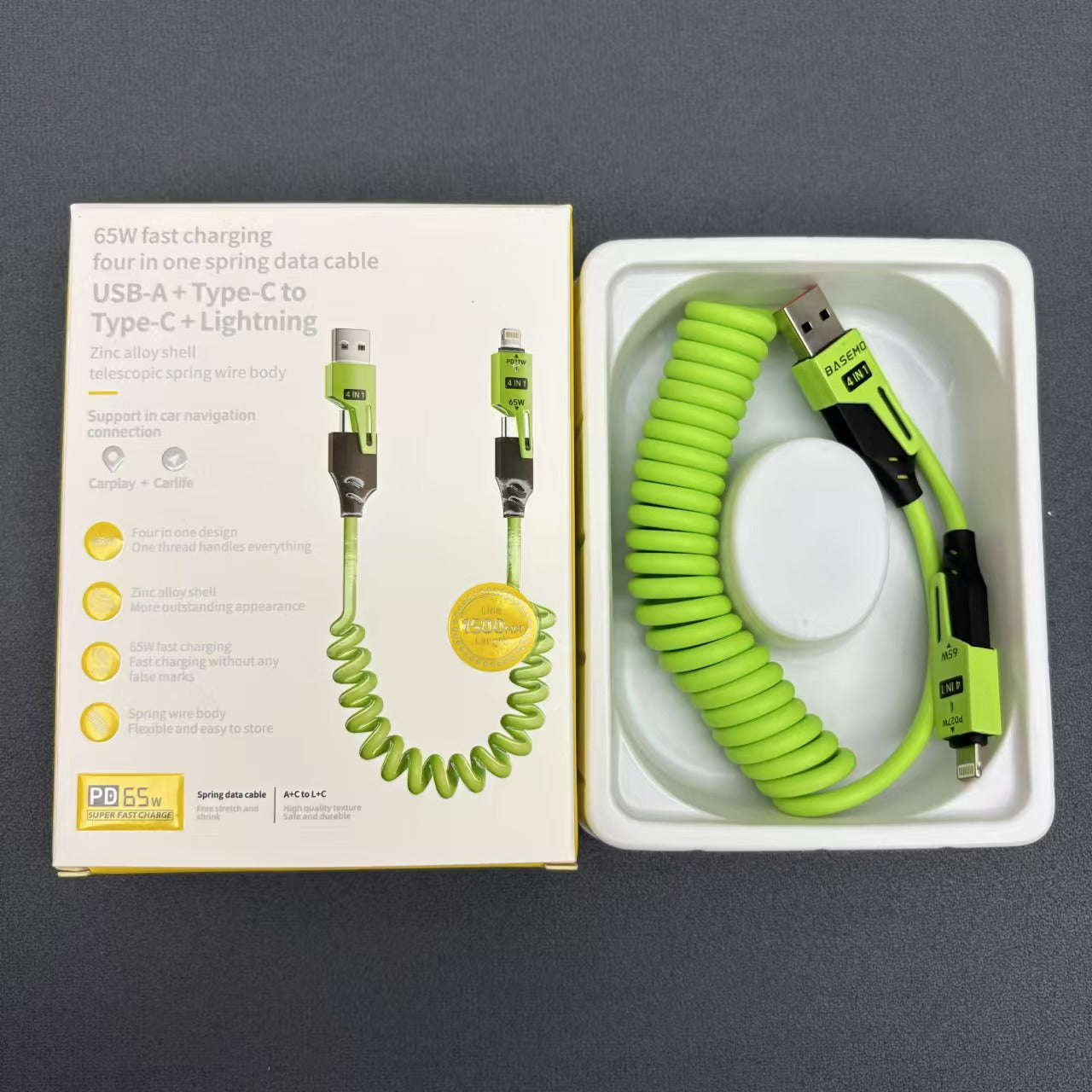 USB TYPE-C 4 IN 1 CABLE 1.5M 65W