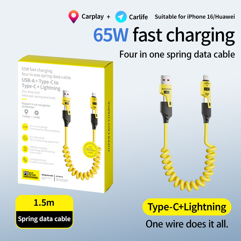 USB TYPE-C 4 IN 1 CABLE 1.5M 65W