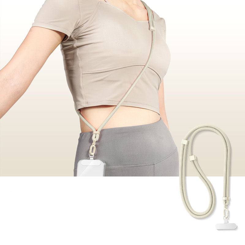ADJUSTABLE PHONE LANYARD WITH STAINLESS STEEL PATCH