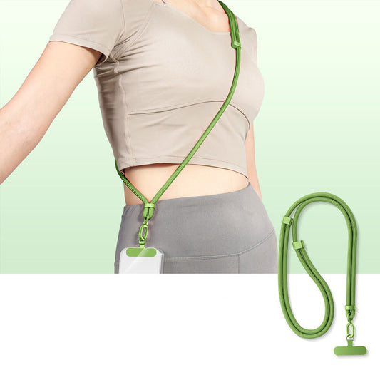 ADJUSTABLE PHONE LANYARD WITH STAINLESS STEEL PATCH
