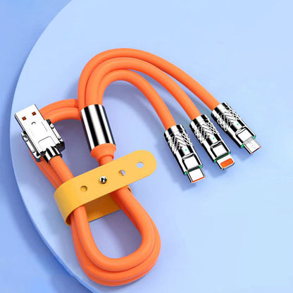 CABLE 3 IN 1 120W/1.2m (TYPE-C,IP,MICRO USB)