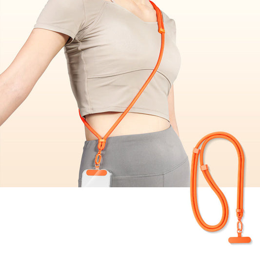ADJUSTABLE PHONE LANYARD WITH STAINLESS STEEL PATCH