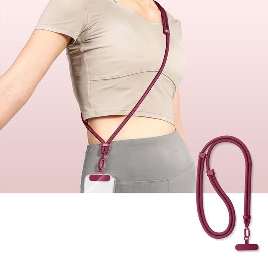 ADJUSTABLE PHONE LANYARD WITH STAINLESS STEEL PATCH