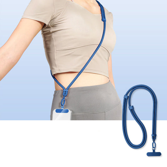 ADJUSTABLE PHONE LANYARD WITH STAINLESS STEEL PATCH