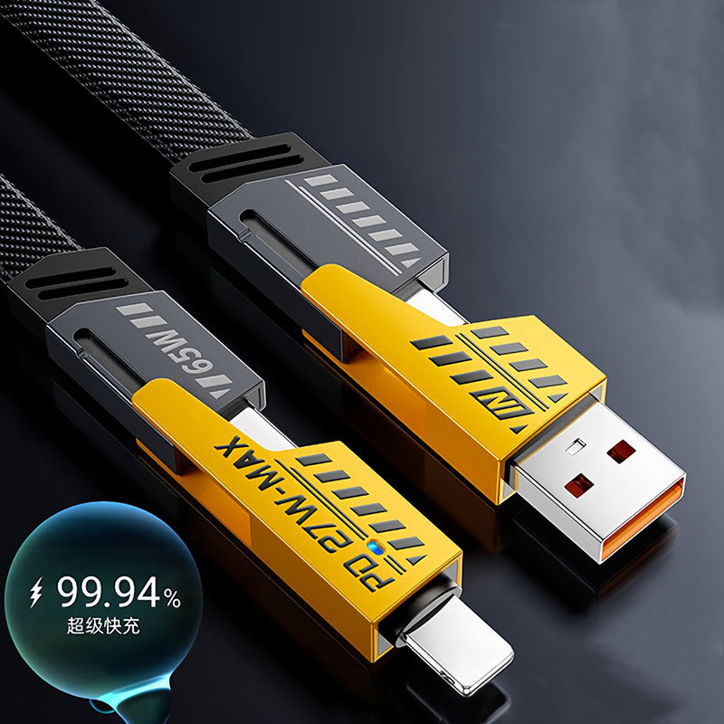 4 IN 1 USB-C CABLE PD 65W (TYPE-C/USB-A/ iPHONE)