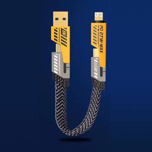 4 IN 1 USB-C CABLE PD 65W*0.3M (TYPE-C/USB-A/ iPHONE)