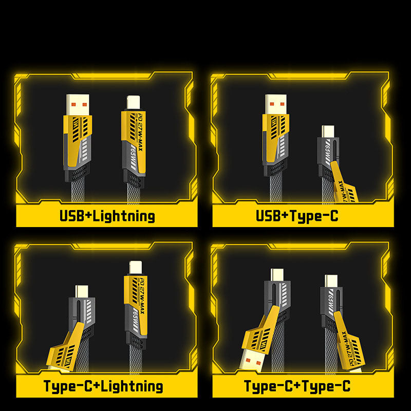 4 IN 1 USB-C CABLE PD 65W (TYPE-C/USB-A/ iPHONE)