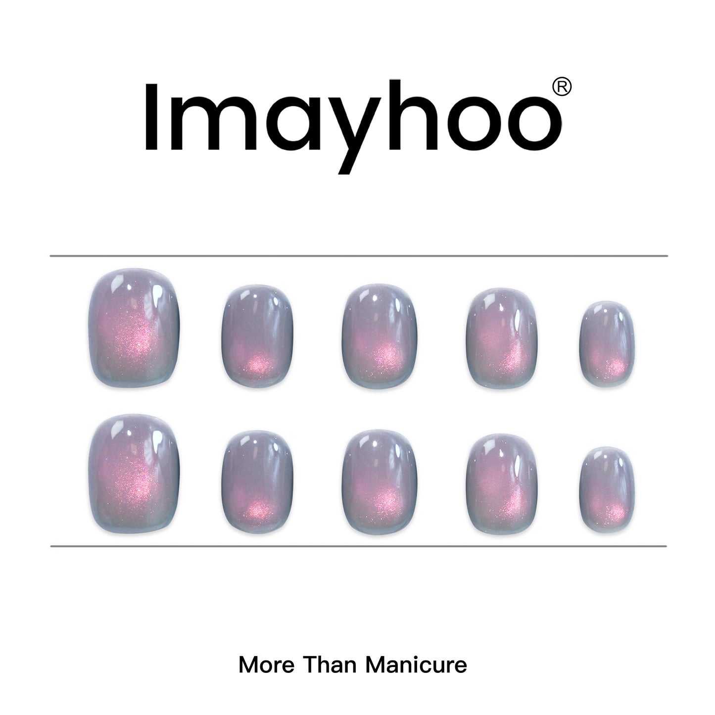 Squoval-Short Nail-Cat's Eye       (10pcs) OMDXX089