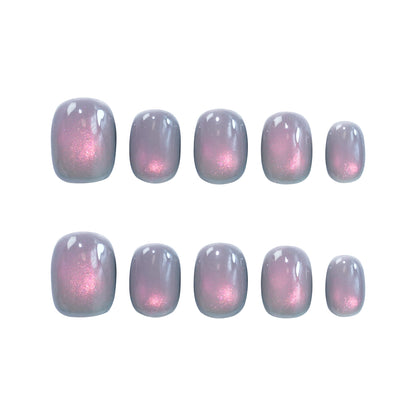 Squoval-Short Nail-Cat's Eye       (10pcs) OMDXX089