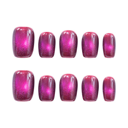 Squoval-Short Nail-Cat's Eye       (10pcs) OMDXX090