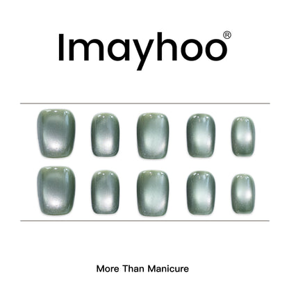 Squoval-Short Nail-Cat's Eye     (10pcs) OMDXX093