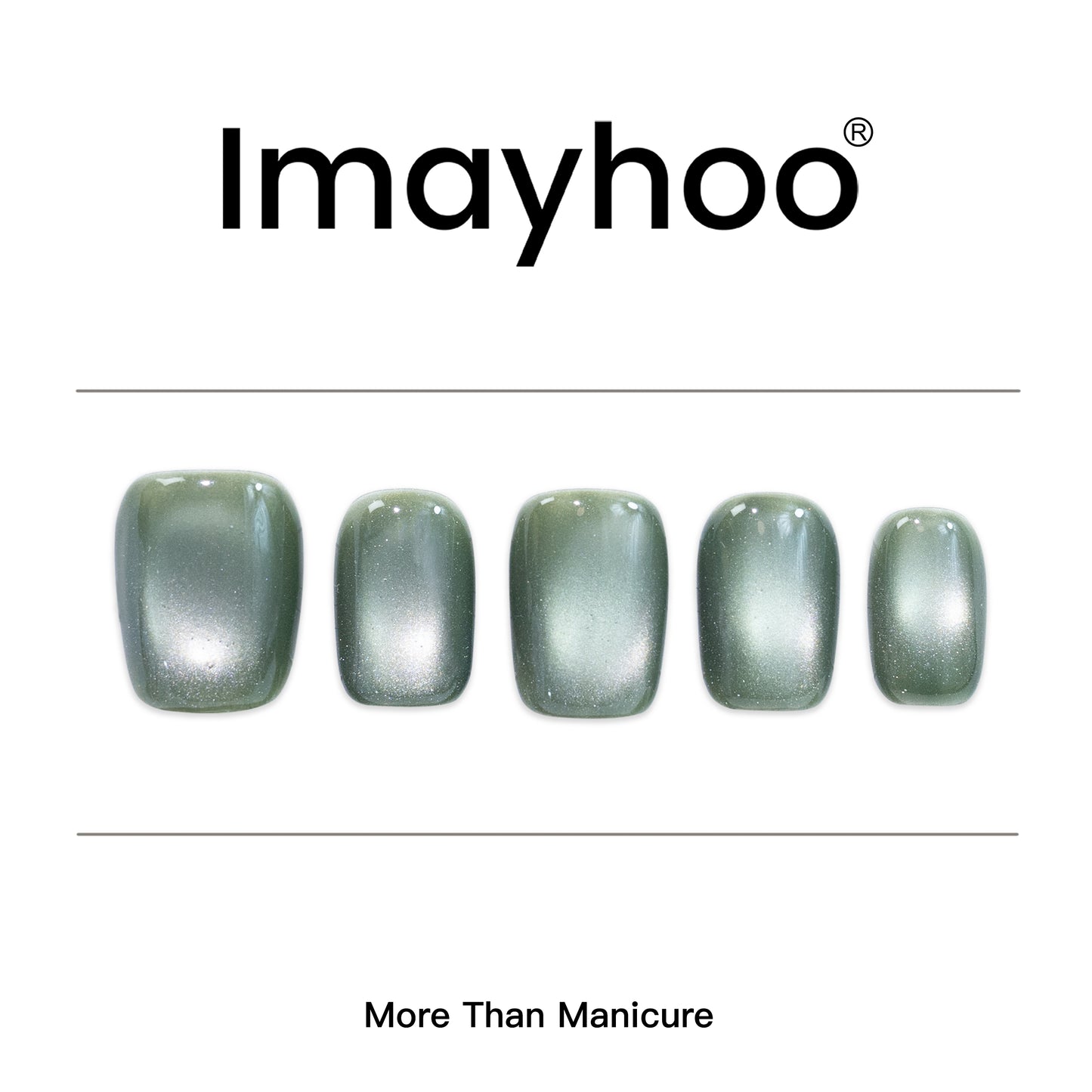 Squoval-Short Nail-Cat's Eye     (10pcs) OMDXX093
