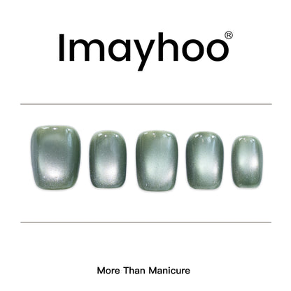 Squoval-Short Nail-Cat's Eye     (10pcs) OMDXX093