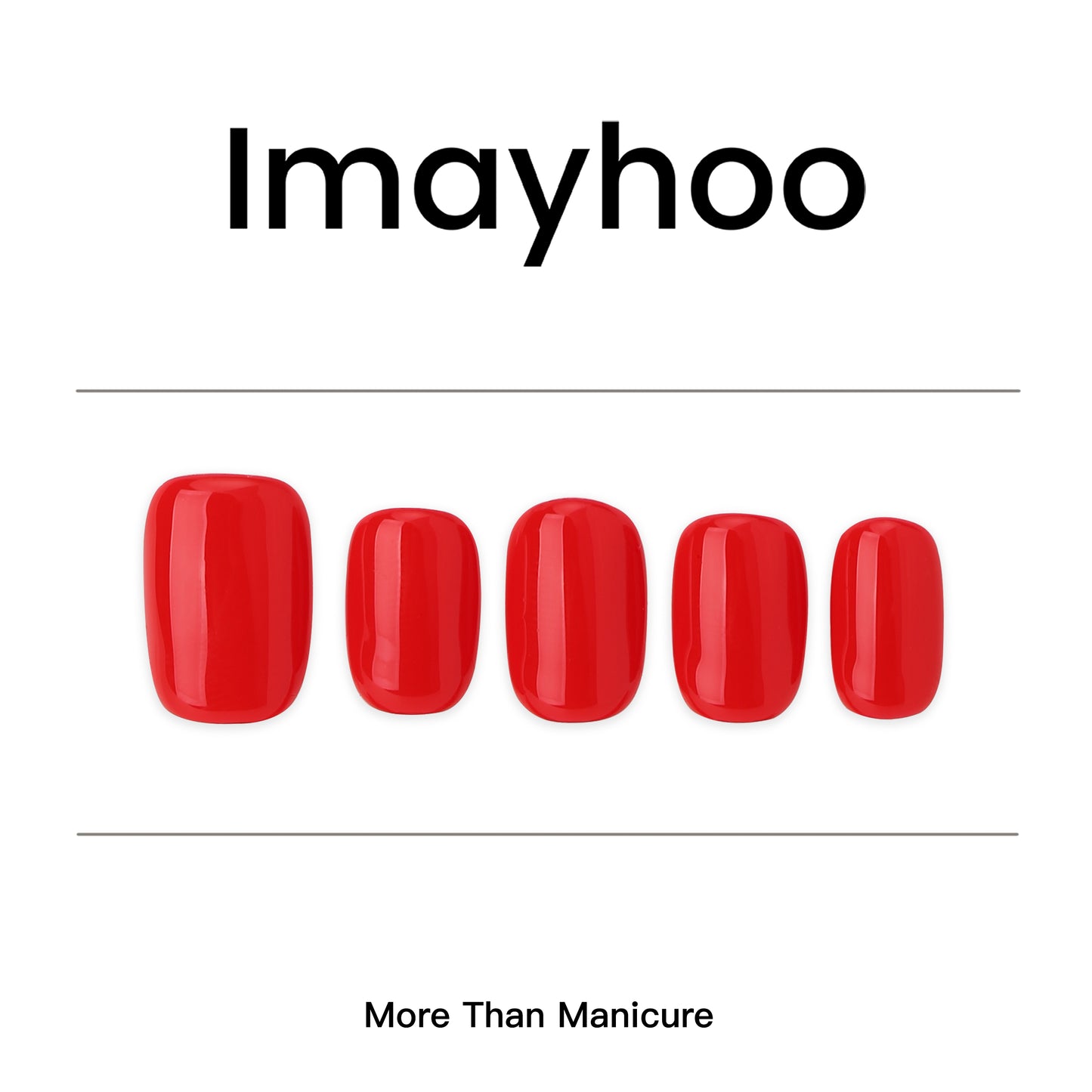 Short Square-Short Nail-Soild Color-Red (10pcs) OMDXX099